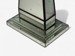 Mid Century Modern Style Painted Wood Distressed Glass Mirrored Nightstands - 4606067