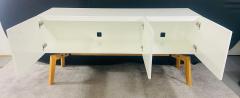 Mid Century Modern Style White Lacquered Sideboard Credenza or Cabinet - 2865144
