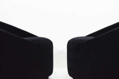 Mid Century Modern Swivel Tub Chairs in Black Mohair - 1304255