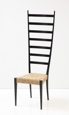 Mid Century Modern Tall Ladder Back Chair in the Style of Gio Ponti - 2769121