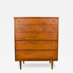 Mid Century Modern Tall Walnut Dresser - 3430571