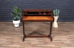 Mid Century Modern Tambour Door Rolltop Writing Desk - 3931190