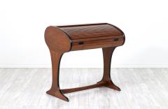 Mid Century Modern Tambour Door Walnut Writing Desk - 2900333