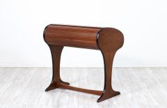 Mid Century Modern Tambour Door Walnut Writing Desk - 2900336