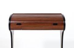 Mid Century Modern Tambour Door Walnut Writing Desk - 2900339