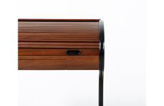 Mid Century Modern Tambour Door Walnut Writing Desk - 2900342