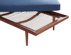 Mid Century Modern Teak Daybed in Navy Blue - 3325971