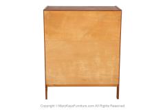 Mid Century Modern Teak Secretary Desk Vanity with Mirror - 3928555