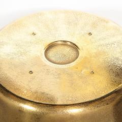Mid Century Modern Textured Brass Black Enamel Hourglass Form Table Lamp - 1802145