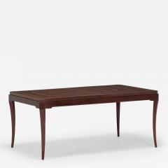 Mid Century Modern Tommi Parzinger Dining Table 2 Leaves Mahogany Inlaid - 2838968