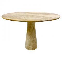 Mid Century Modern Travertin Gueridon Travertine Table Italy 1970s - 2299051