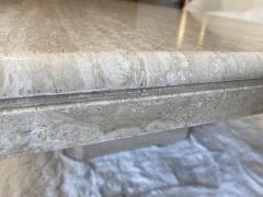 Mid Century Modern Travertine Coffee Table - 2597091