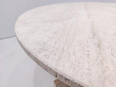 Mid Century Modern Travertine Dining Table - 2482997