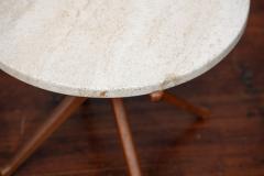 Mid Century Modern Travertine Side Tables - 4360496
