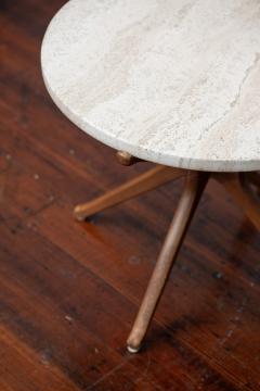 Mid Century Modern Travertine Side Tables - 4360497