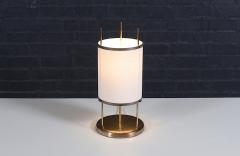 Mid Century Modern Trident Column Style Brass Table Lamp - 3951661