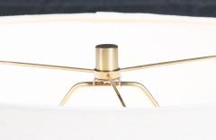 Mid Century Modern Tripod Brass Walnut Table Lamp - 4304214