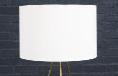 Mid Century Modern Tripod Brass Walnut Table Lamp - 4304216