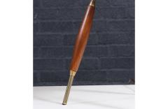 Mid Century Modern Tripod Brass Walnut Table Lamp - 4304221