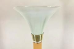 Mid Century Modern Tulip Opaline Glass Shade Floor Lamp - 2867336