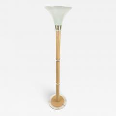 Mid Century Modern Tulip Opaline Glass Shade Floor Lamp - 2901937