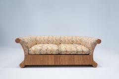 Mid Century Modern Two Seater Sofa in Rattan - 2910892