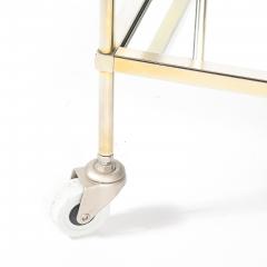 Mid Century Modern Two Tier Bar Cart in Antiqued Nickel Finish - 4744994