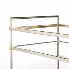Mid Century Modern Two Tier Bar Cart in Antiqued Nickel Finish - 4745001