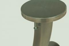 Mid Century Modern Two Tier Circular Glass Silver Metal Frame Coffee Table - 4658231