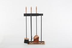 Mid Century Modern Two Tone Fireplace Tool Set - 2108806