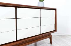 Mid Century Modern Two Toned Lacquered Walnut Dresser by United Furniture - 2319990