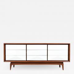 Mid Century Modern Two Toned Lacquered Walnut Dresser by United Furniture - 2323201