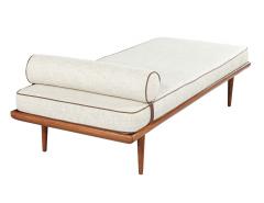 Mid Century Modern Upholstered Daybed Lounger - 3906759