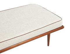 Mid Century Modern Upholstered Daybed Lounger - 3906767