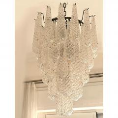 Mid Century Modern Venetian Murano Glass Conchiglie Chandelier in Black Nickel - 4567293