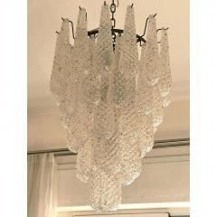 Mid Century Modern Venetian Murano Glass Conchiglie Chandelier in Black Nickel - 4567294