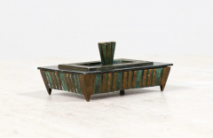 Mid Century Modern Verdigris Bronze Trinket Box - 2496428