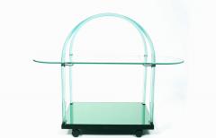 Mid Century Modern Very Fine Glass Mirror Bar Cart - 1341472