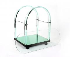 Mid Century Modern Very Fine Glass Mirror Bar Cart - 1341479