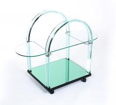 Mid Century Modern Very Fine Glass Mirror Bar Cart - 1341480