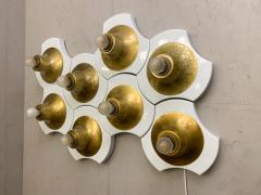 Mid Century Modern Wall Sconce in Wood Brass - 2933818