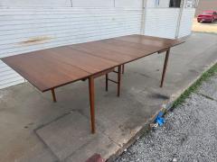 Mid Century Modern Walnut 97 Drop Leaf Dining Table - 4642011