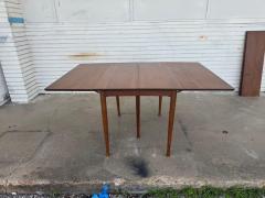 Mid Century Modern Walnut 97 Drop Leaf Dining Table - 4642053