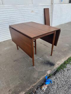 Mid Century Modern Walnut 97 Drop Leaf Dining Table - 4642054