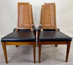 Mid Century Modern Walnut Cane Dining Chair by American of Martinsville 6 pcs - 3470084