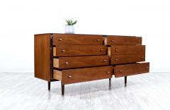 Mid Century Modern Walnut Dresser with Chrome Pulls by R Way Furniture - 2260260