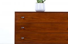 Mid Century Modern Walnut Dresser with Chrome Pulls by R Way Furniture - 2260261
