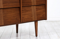 Mid Century Modern Walnut Dresser with Slatted Drawers - 2752005