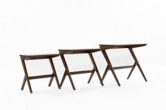 Mid Century Modern Walnut Nesting Tables - 1479308