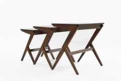 Mid Century Modern Walnut Nesting Tables - 1479309